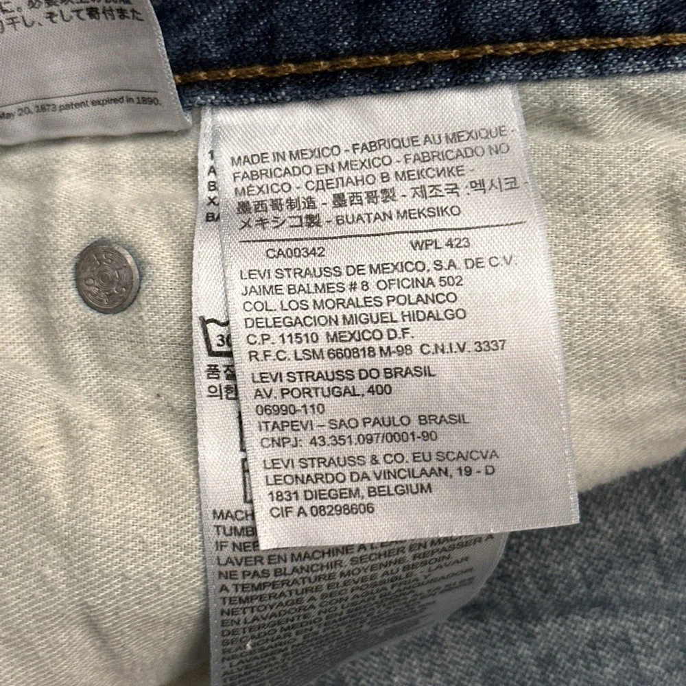 Levi's 514 Jeans Men's 36x32 Blue Slim Straight‎ Denim 100% Cotton Medium Wash